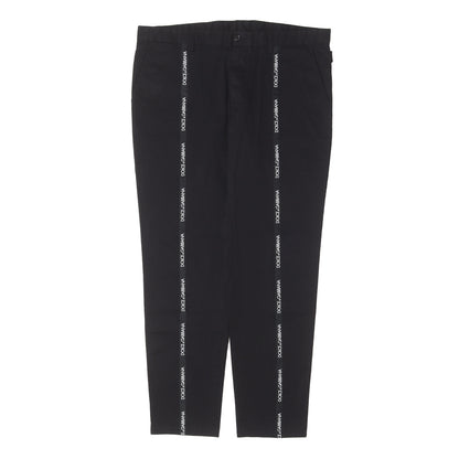 フロントロゴバンド ストレッチ テーパード パンツ (Slim-Fit Stretch-Cotton Trousers with Logo Tape)