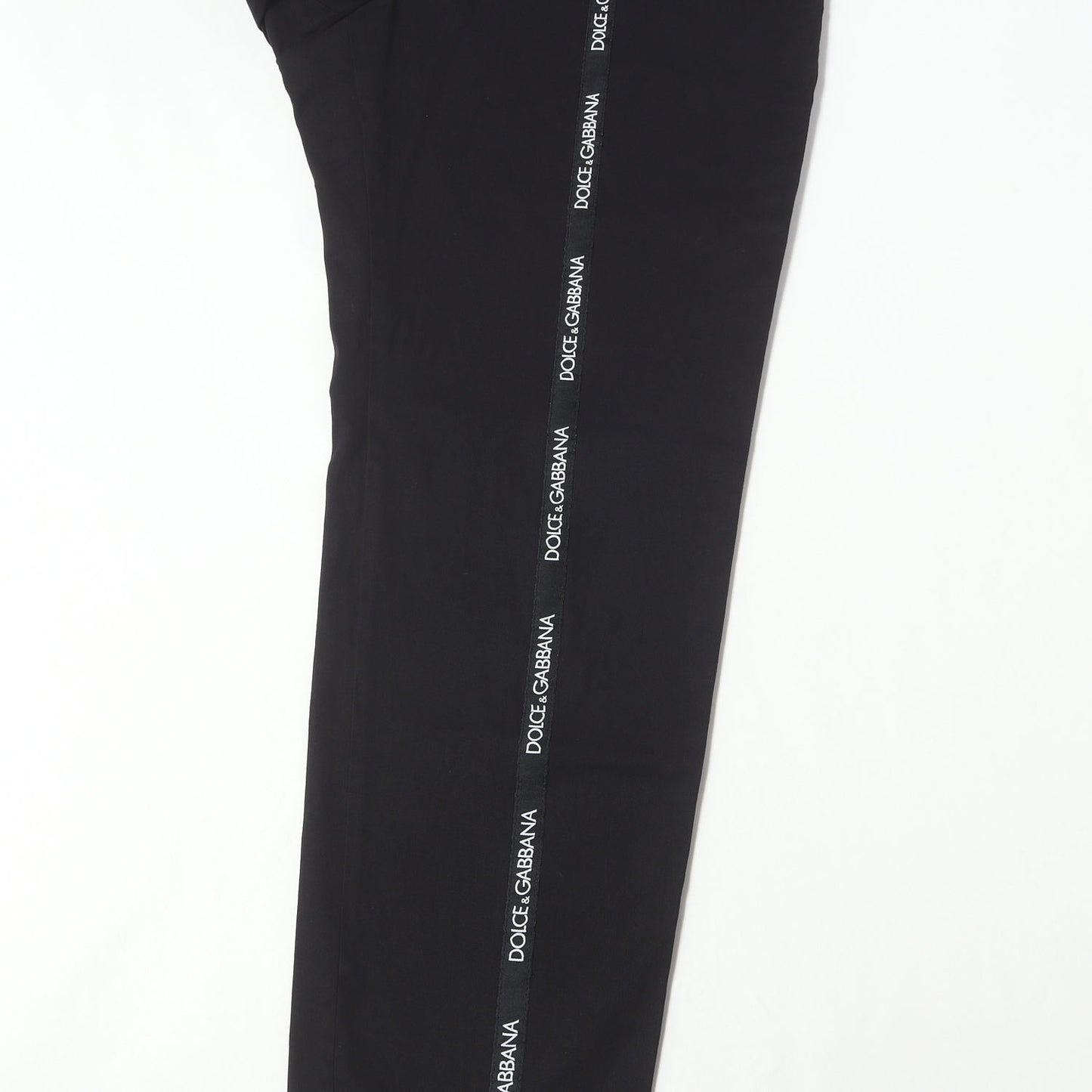 フロントロゴバンド ストレッチ テーパード パンツ (Slim-Fit Stretch-Cotton Trousers with Logo Tape)