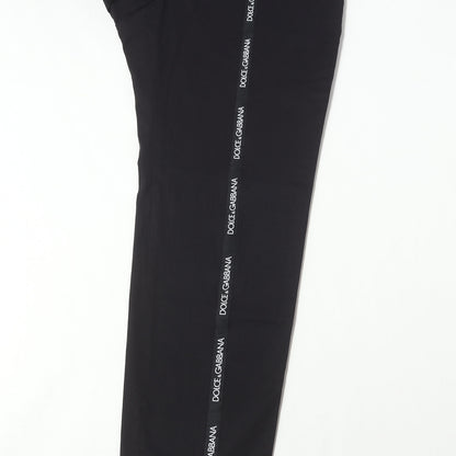 フロントロゴバンド ストレッチ テーパード パンツ (Slim-Fit Stretch-Cotton Trousers with Logo Tape)