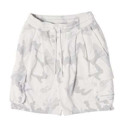 22SS ツータック カモ カーゴ ショート パンツ (Jersey jogging shorts with logo tag)