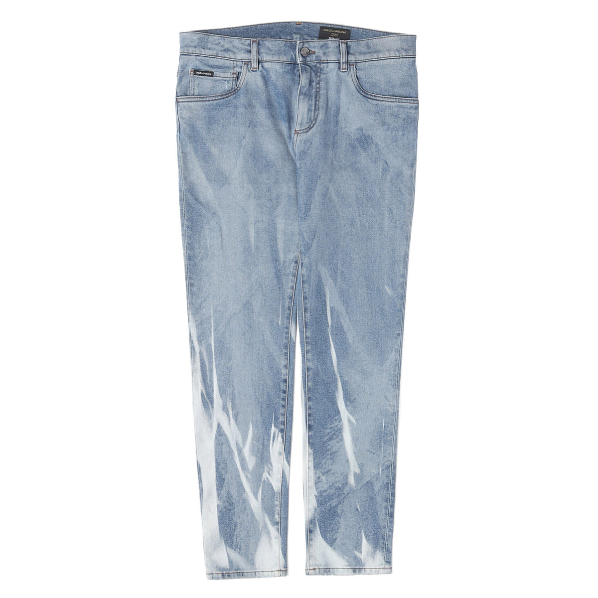 21SS ブリーチ加工 ストレッチデニム スキニーパンツ