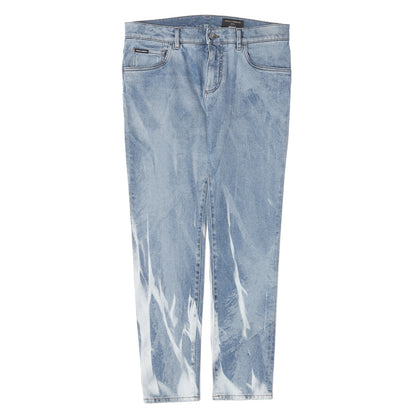 21SS ブリーチ加工 ストレッチデニム スキニーパンツ