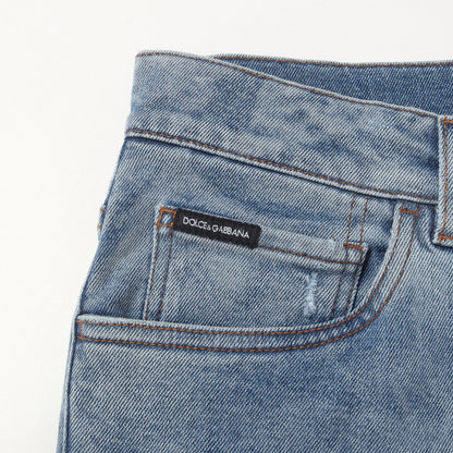 21SS ブリーチ加工 ストレッチデニム スキニーパンツ