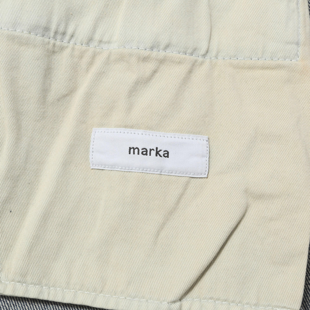 25SS ユーズドウォッシュ ワイド セルビッジデニム パンツ (WIDE LEG JEANS USED WASHED)