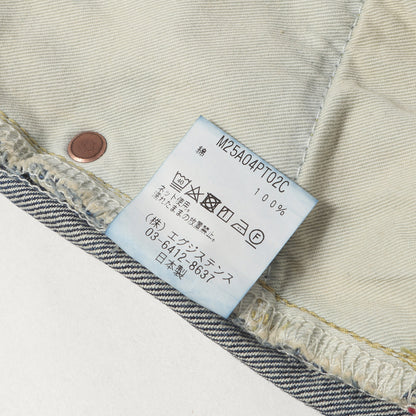 25SS ユーズドウォッシュ ワイド セルビッジデニム パンツ (WIDE LEG JEANS USED WASHED)