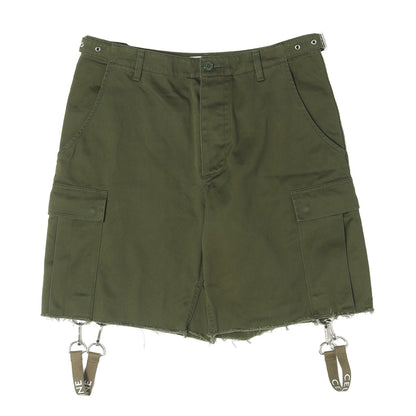 23AW カットオフ ボンテージ ミリタリー ショートパンツ (CUTOFF BONDAGE SHORTS IN COTTON)