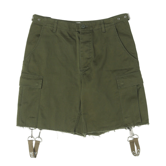 23AW カットオフ ボンテージ ミリタリー ショートパンツ (CUTOFF BONDAGE SHORTS IN COTTON)