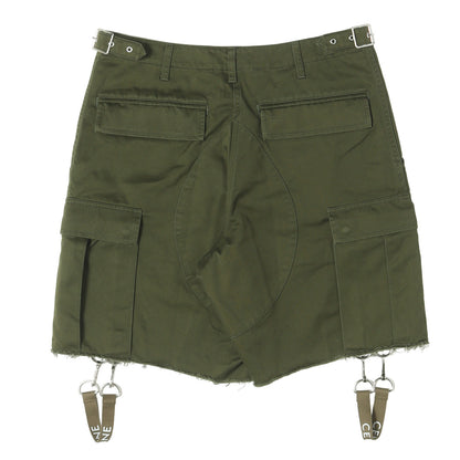 23AW カットオフ ボンテージ ミリタリー ショートパンツ (CUTOFF BONDAGE SHORTS IN COTTON)