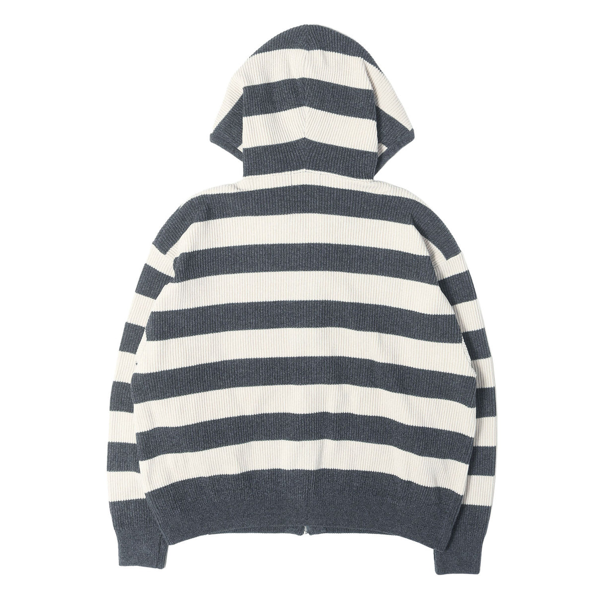 26SS ワイドボーダー コーデュロイ ニット ジップパーカー (CORDY KNIT ZIP HOODIE STRIPE)