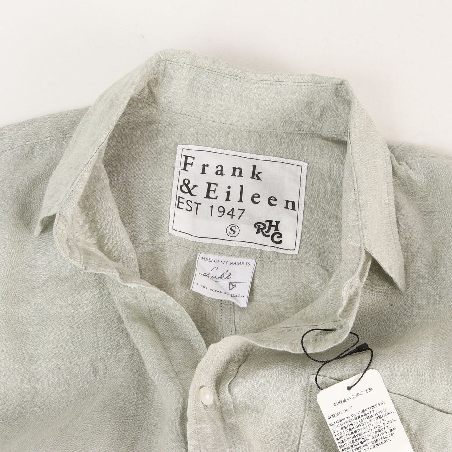 22SS × Frank & Eileen Rロゴ刺繍 リネン シャツ (RHC LUKE / LINEN)