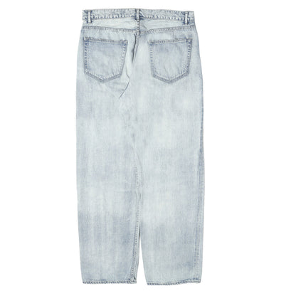 26SS ダメージ加工 ワイド セルビッジデニム パンツ (FADED SELVEDGE LIGHT DENIM WIDE PANTS)