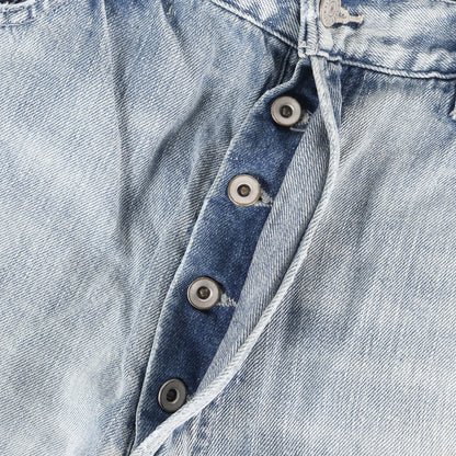 26SS ダメージ加工 ワイド セルビッジデニム パンツ (FADED SELVEDGE LIGHT DENIM WIDE PANTS)
