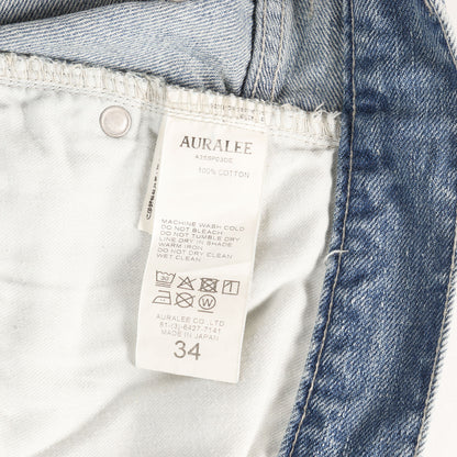 26SS ダメージ加工 ワイド セルビッジデニム パンツ (FADED SELVEDGE LIGHT DENIM WIDE PANTS)