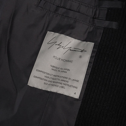 22AW ウールコーデュロイ 3B テーラードジャケット / POUR HOMME