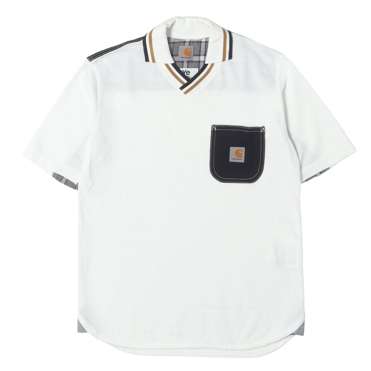 × Carhartt スキッパー Vネック ピケポロシャツ