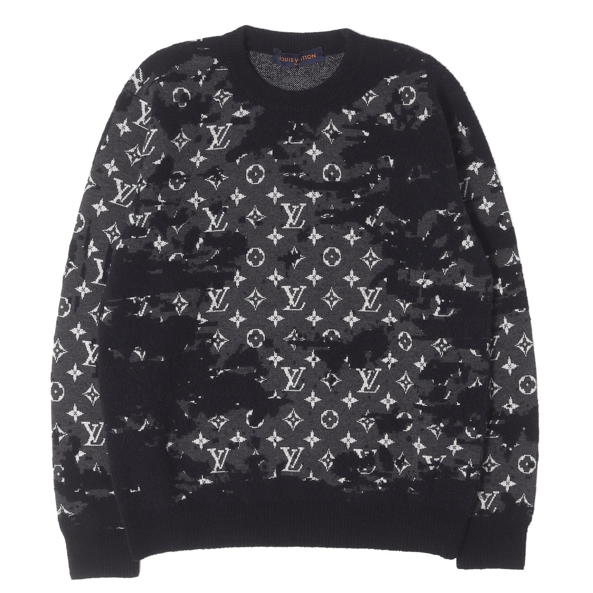 21SS ディストレスト モノグラム ニット セーター (Distressed Monogram Crewneck)