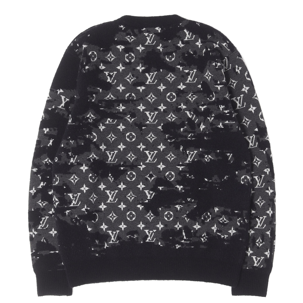 21SS ディストレスト モノグラム ニット セーター (Distressed Monogram Crewneck)