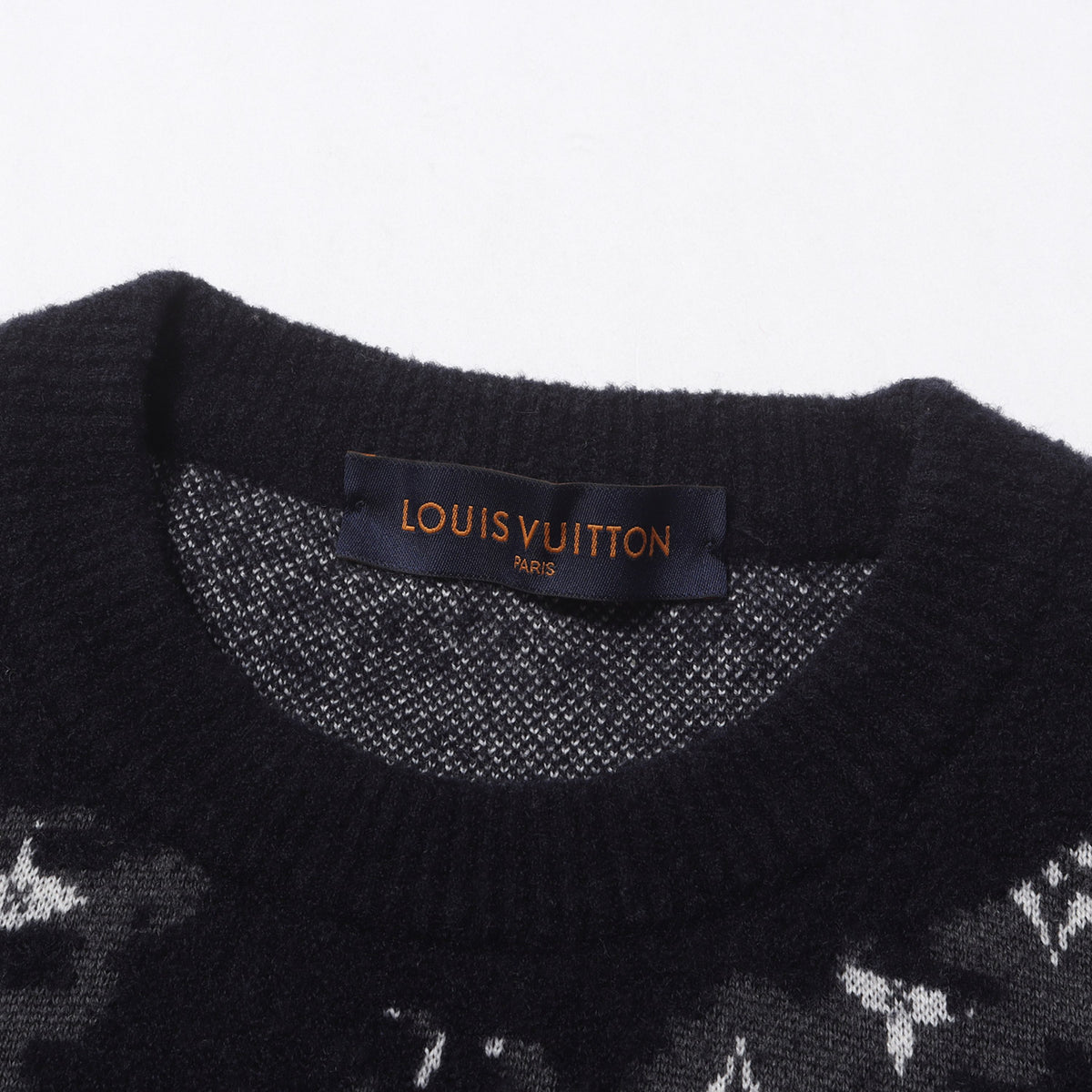 21SS ディストレスト モノグラム ニット セーター (Distressed Monogram Crewneck)