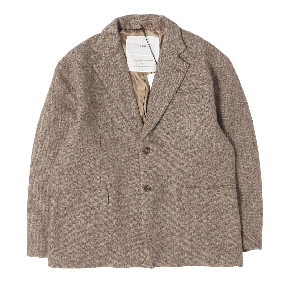 25AW ウールリネン ヘリンボーン 2B テーラード ジャケット (WOOL LINEN UTILITY JACKET)
