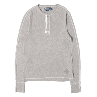メランジ ヘンリーネック ロングスリーブ Tシャツ