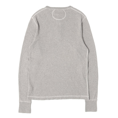 メランジ ヘンリーネック ロングスリーブ Tシャツ