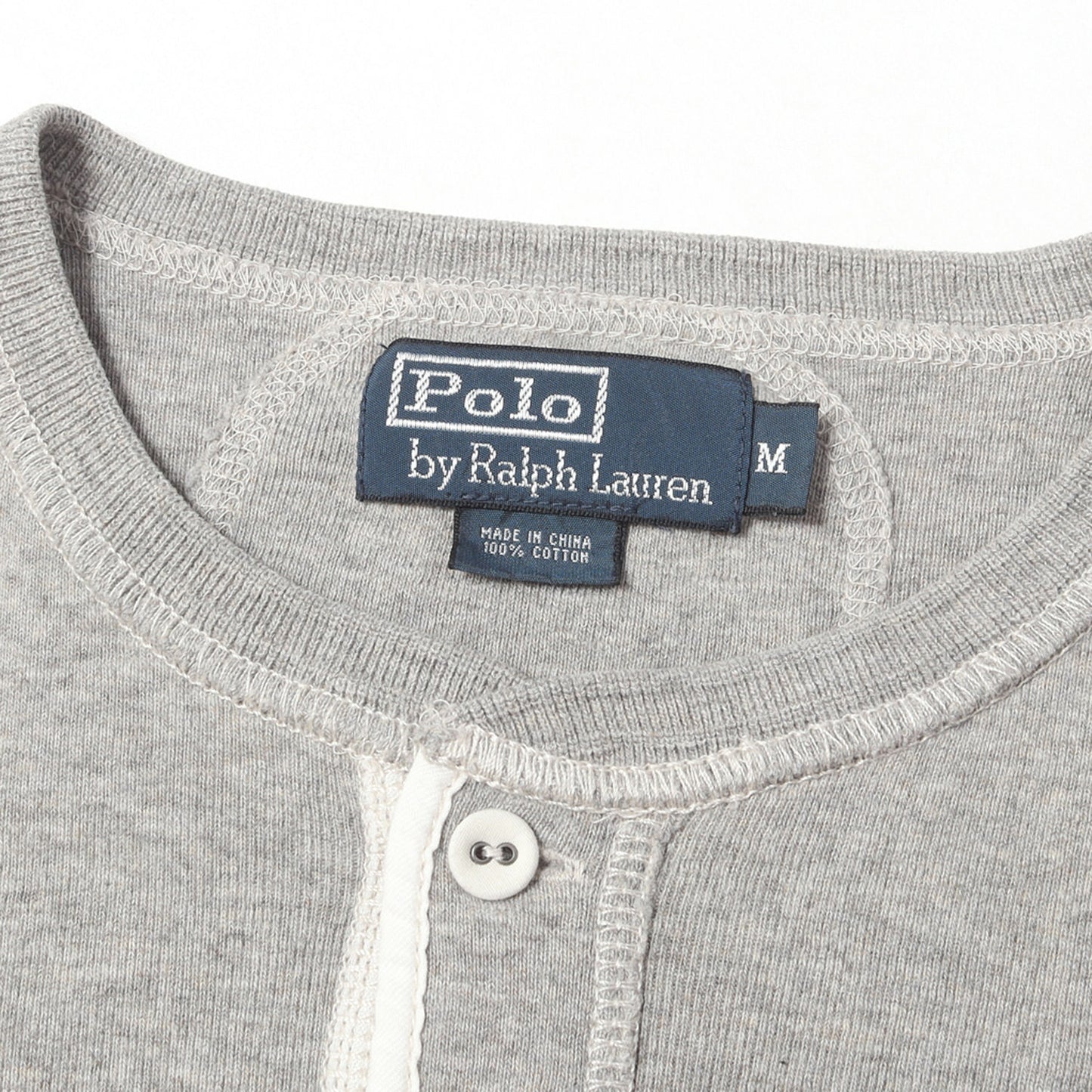 メランジ ヘンリーネック ロングスリーブ Tシャツ
