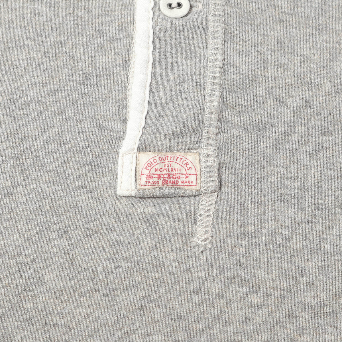 メランジ ヘンリーネック ロングスリーブ Tシャツ