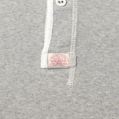 メランジ ヘンリーネック ロングスリーブ Tシャツ
