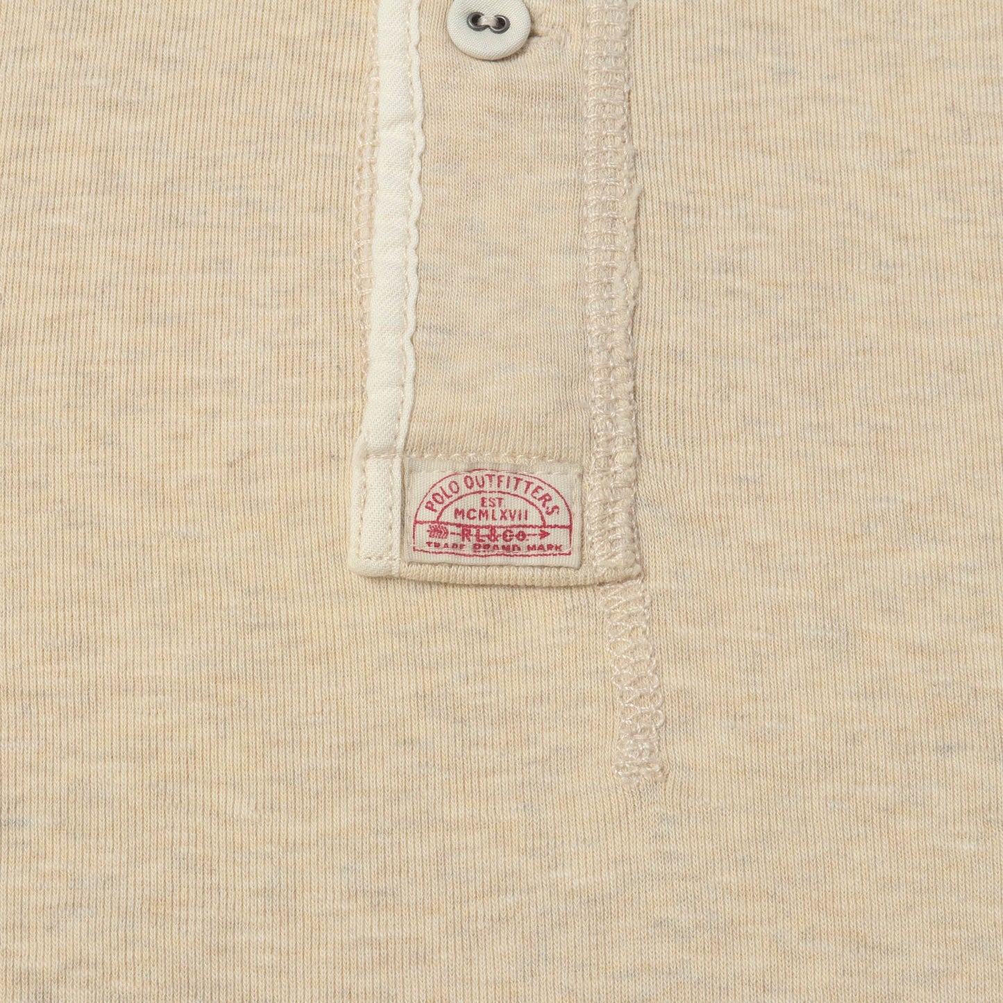 メランジ ヘンリーネック ロングスリーブ Tシャツ