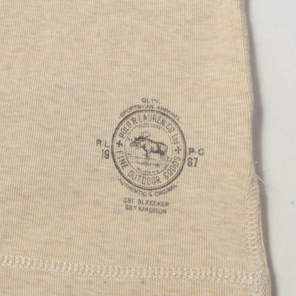 メランジ ヘンリーネック ロングスリーブ Tシャツ