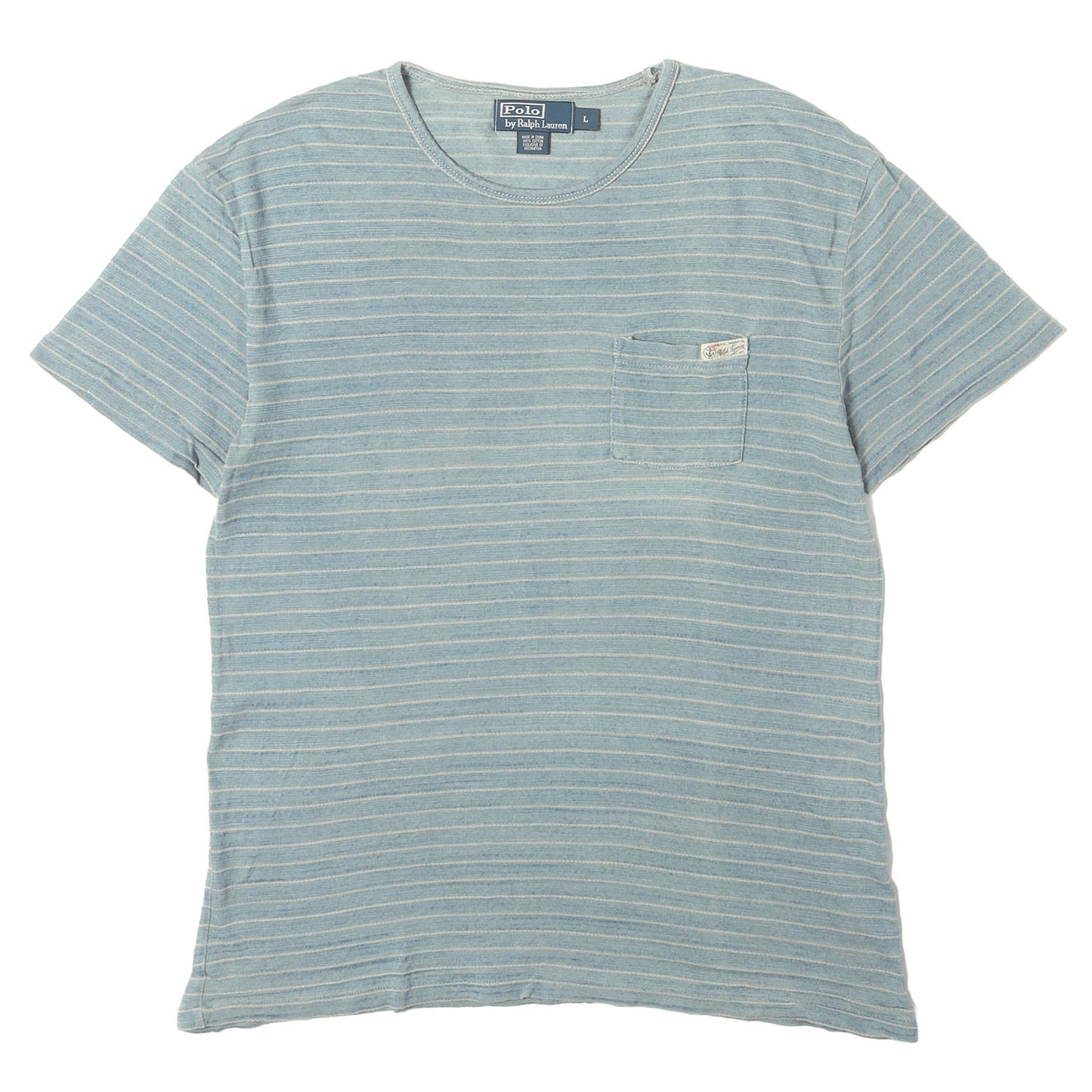 ヴィンテージ加工 ボーダージャガード スラブニット Tシャツ