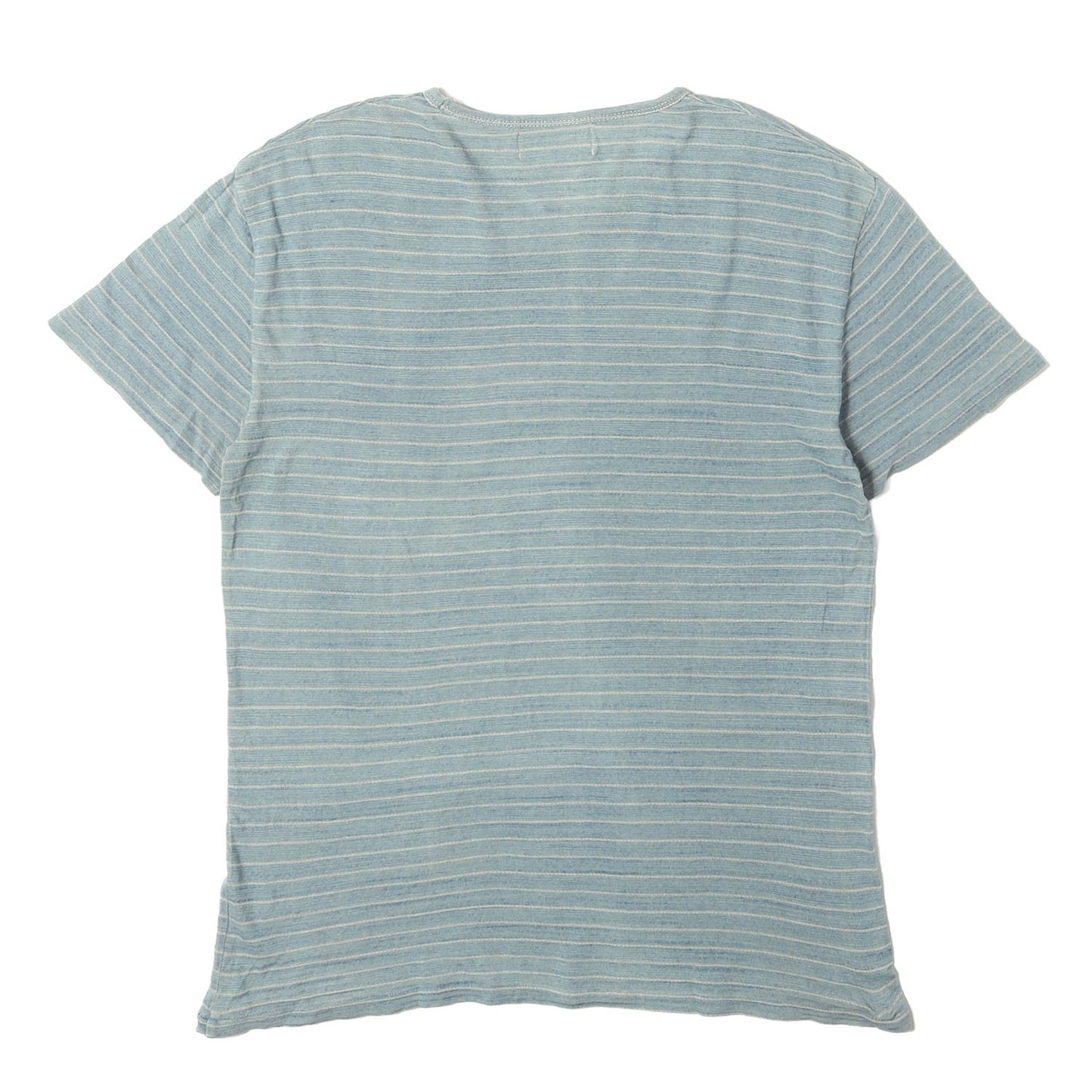 ヴィンテージ加工 ボーダージャガード スラブニット Tシャツ