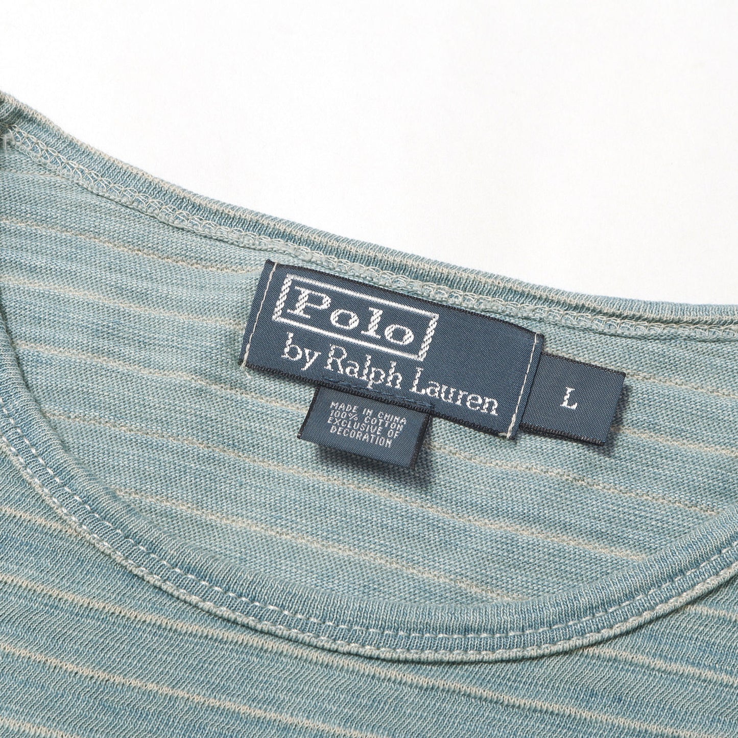 ヴィンテージ加工 ボーダージャガード スラブニット Tシャツ