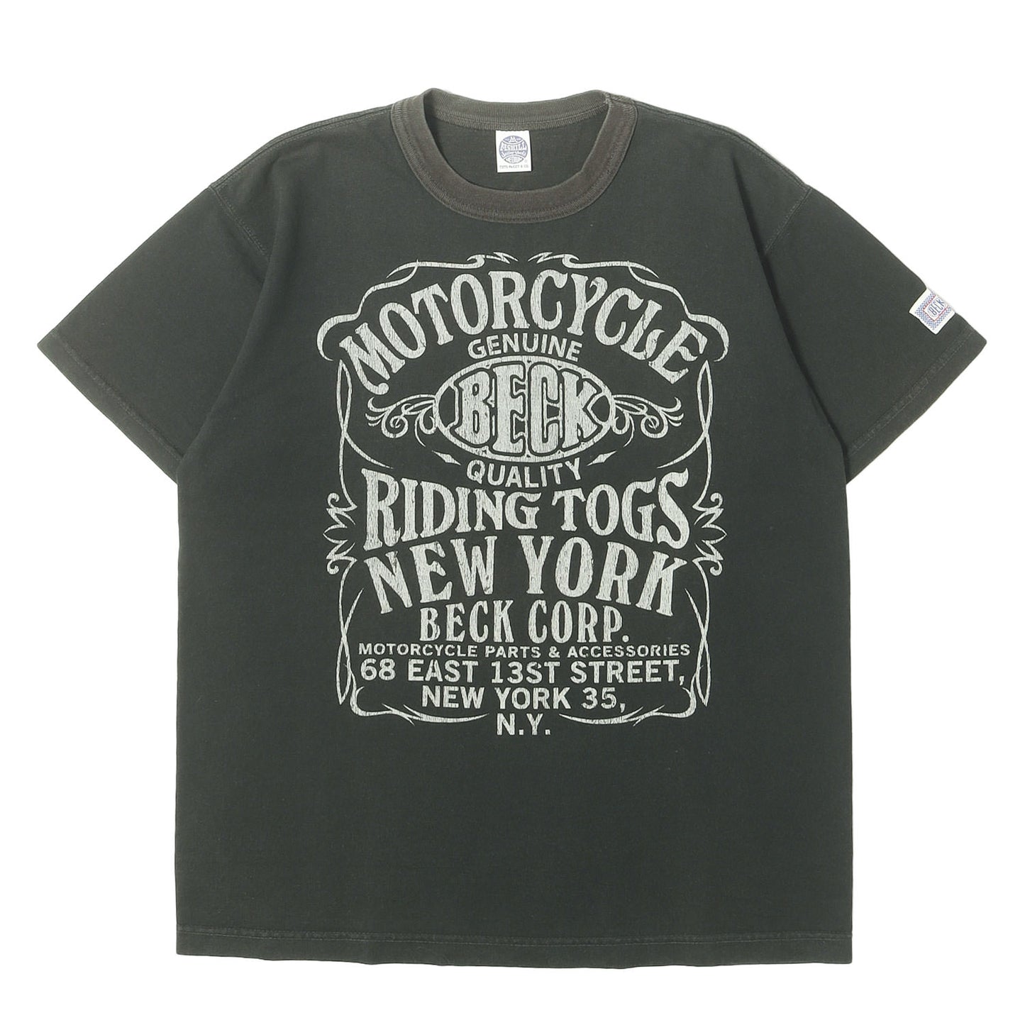× BECK グラフィックロゴ リンガーネック Tシャツ