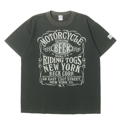 × BECK グラフィックロゴ リンガーネック Tシャツ