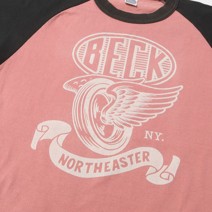 × BECK グラフィック ロゴ ラグラン Tシャツ