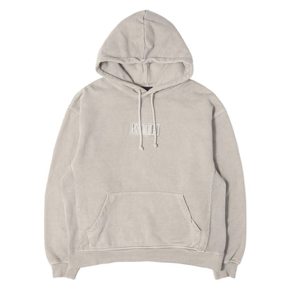 20AW ガーメントダイ ボックスロゴ刺繍 スウェット パーカー (Williams III Hoodie)