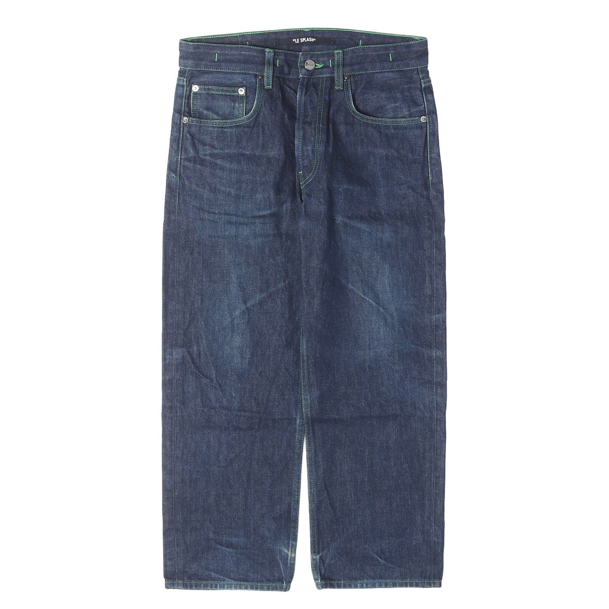 22SS LE SPLASH グリーンステッチ デニムパンツ