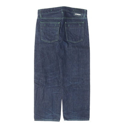 22SS LE SPLASH グリーンステッチ デニムパンツ
