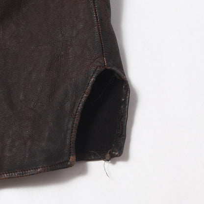 ヴィンテージ加工 フックボタン レザー シャツ / SAMPLE