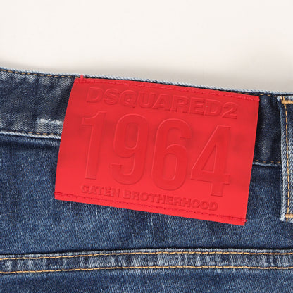 23SS クラッシュリペア ブリーチペイント加工 ストレッチ デニム スキニーパンツ (Super Twinky Jean)