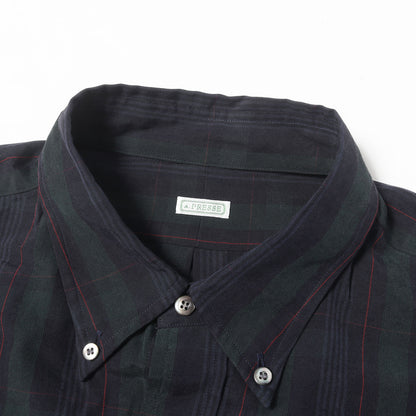 24AW チェック シルクレーヨン ボタンダウン ドレスシャツ (Silk Rayon B.D Shirt)