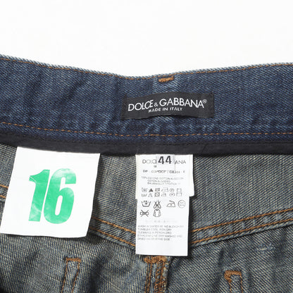 ロゴプレート ヴィンテージ加工 デニムパンツ / 16CLASSIC