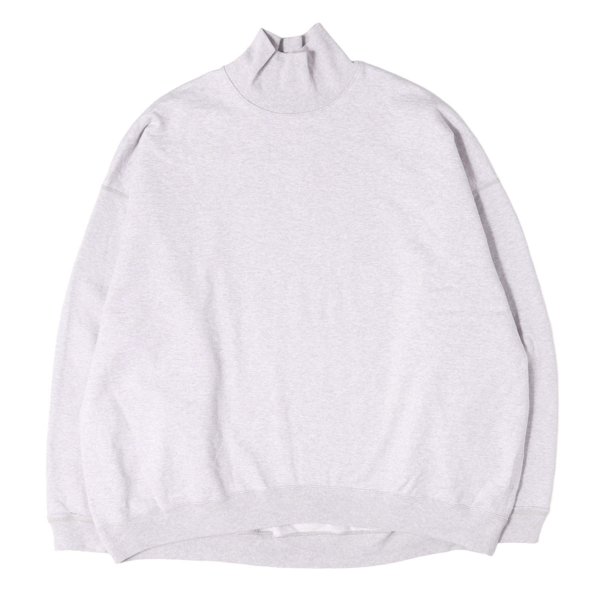 24AW モックネック スウェット トレーナー (Organic Cotton Heavy Fleece Off Turtle Huge Sweat)