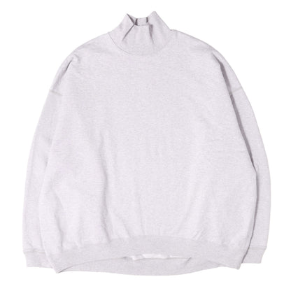 24AW モックネック スウェット トレーナー (Organic Cotton Heavy Fleece Off Turtle Huge Sweat)