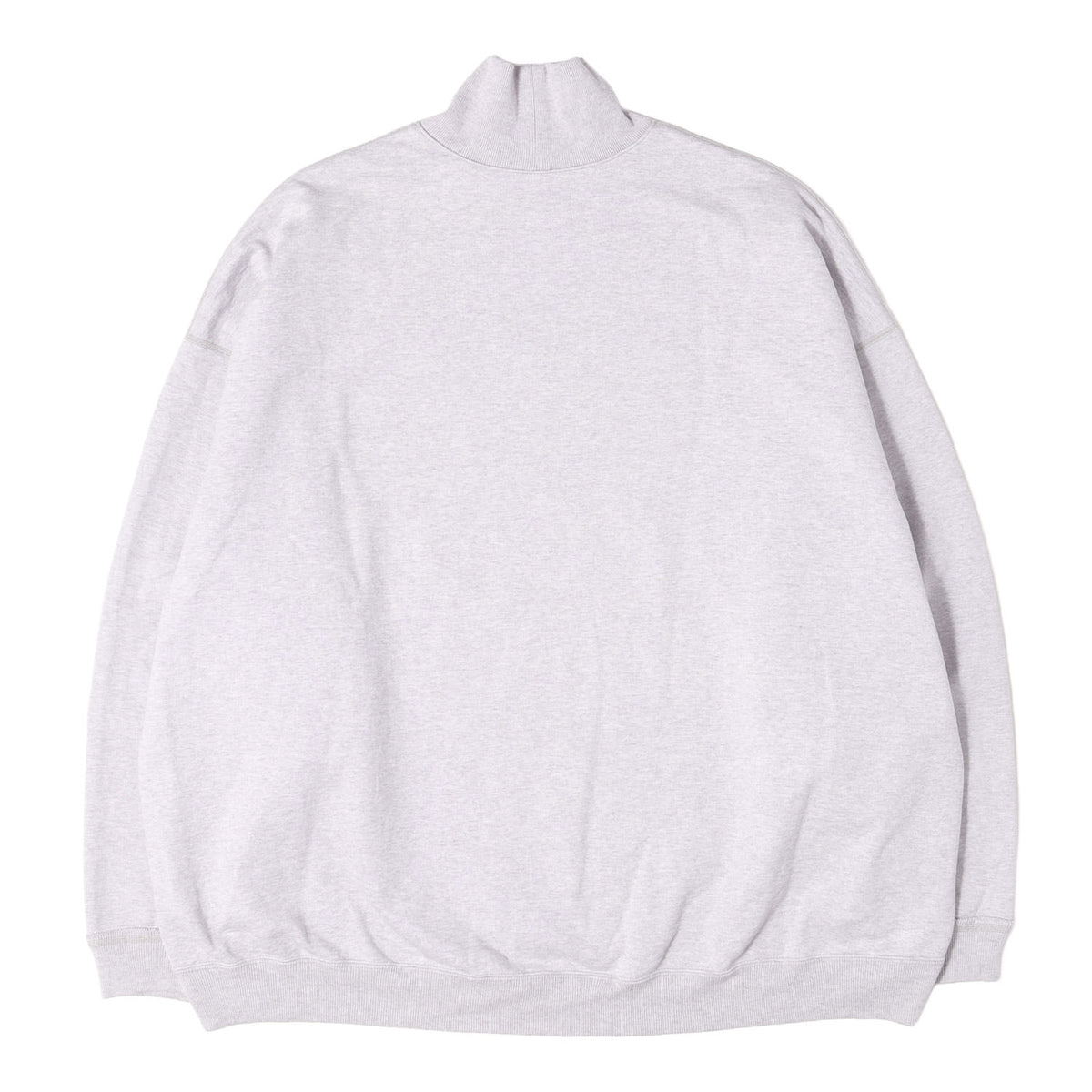 24AW モックネック スウェット トレーナー (Organic Cotton Heavy Fleece Off Turtle Huge Sweat)