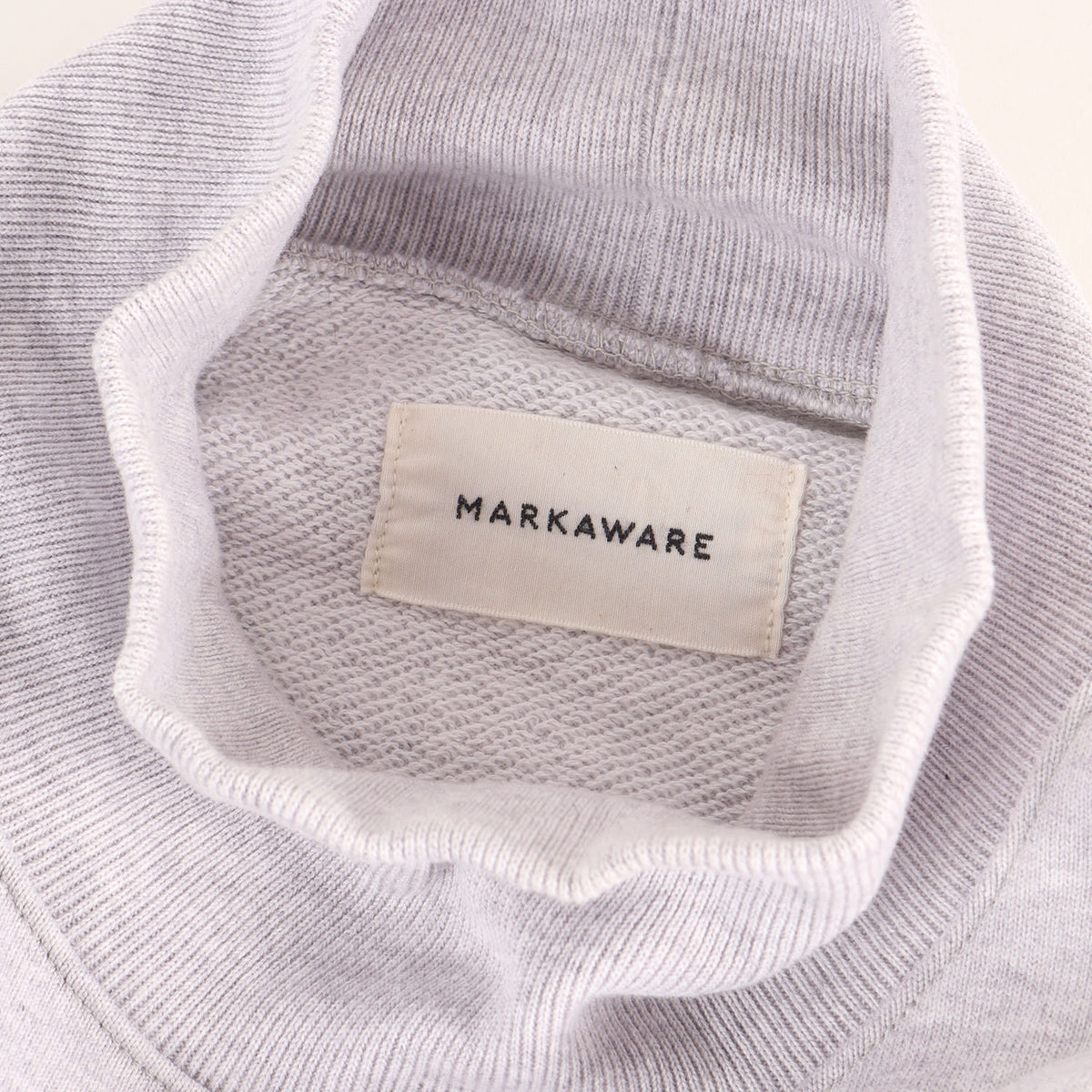 24AW モックネック スウェット トレーナー (Organic Cotton Heavy Fleece Off Turtle Huge Sweat)