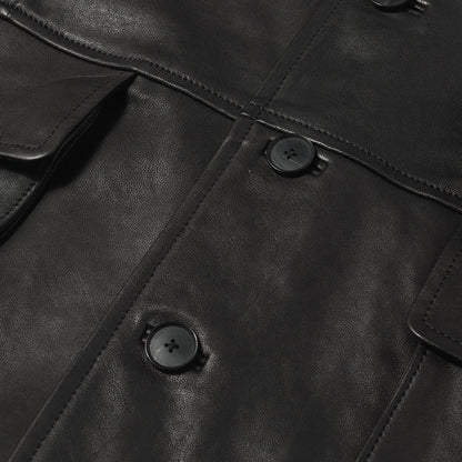26SS テクスチャード ラムレザー ブルゾン (TEXTURED LAMB LEATHER BLOUSON)