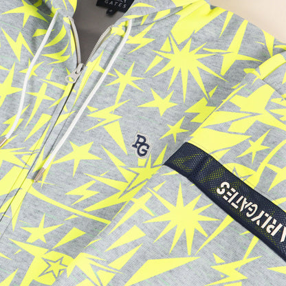 24AW ギザ星柄 鹿の子ダンボールボンディング フルジップフーディ / SAMPLE