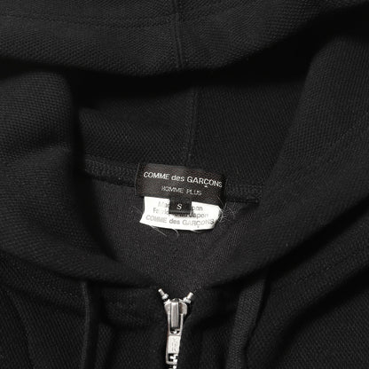 23AW フェイクファー ホール ストレッチピケ ジップパーカー